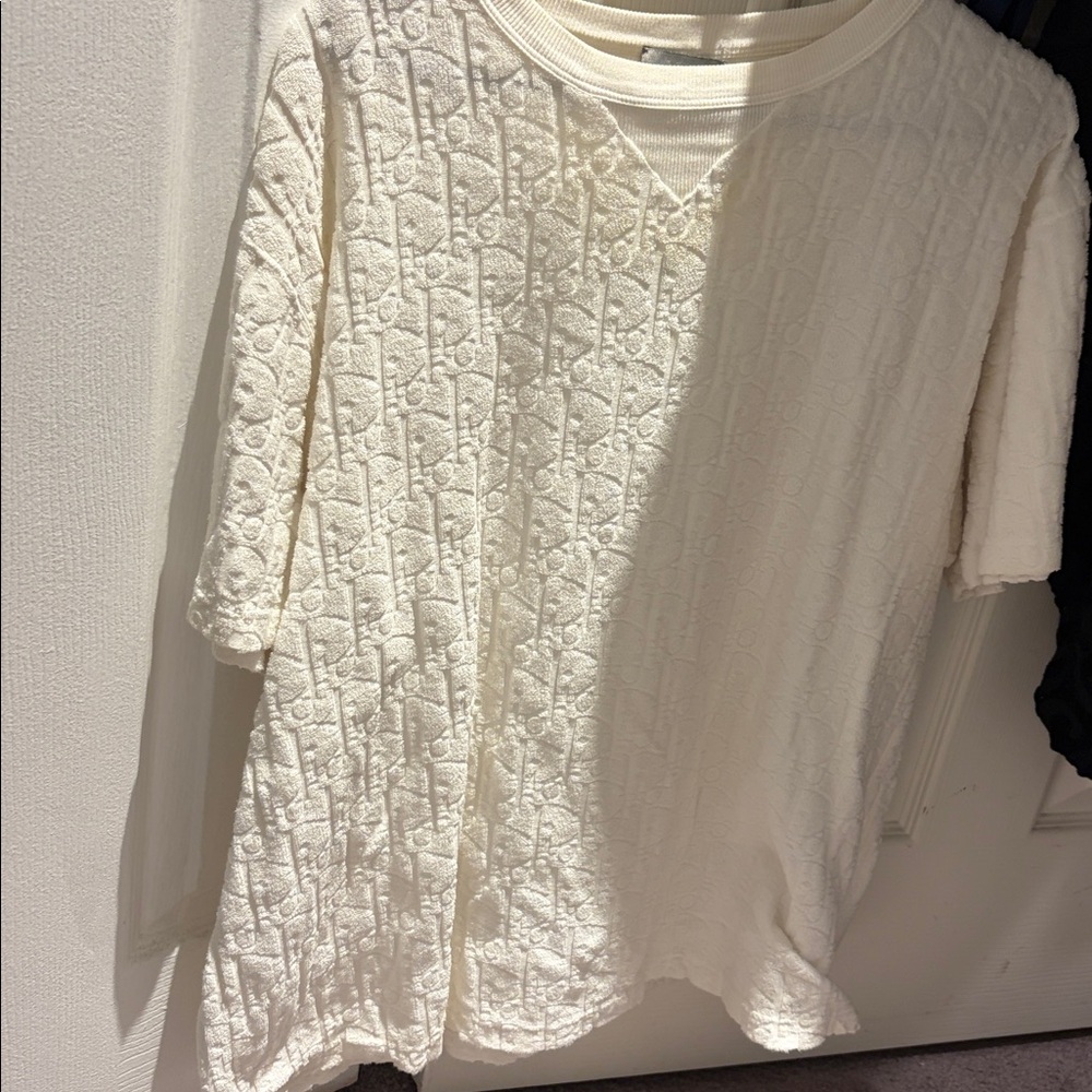 Dior Cream Textured Men's Shirt